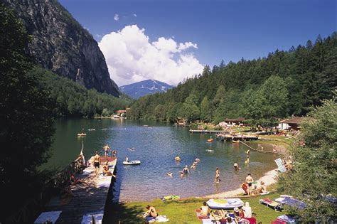 Tristacher See Lienz Swimming Lake In Tirol Austria