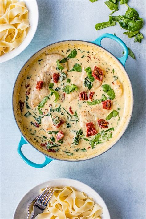 Creamy Tuscan Chicken With Spinach And Sun Dried Tomatoes Recipe