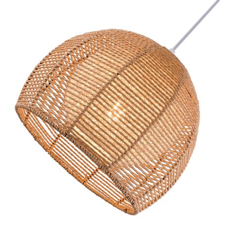Vintage Pendant Light Bamboo Wicker Rattan Hanging Ceiling Lamp
