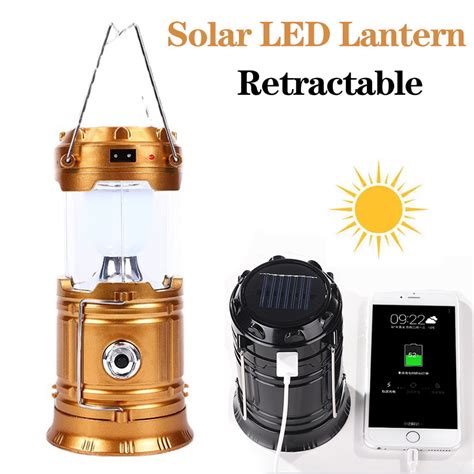 Solar Rechargeable Tactical 3 In 1 Bright Collapsible Led Lantern
