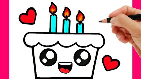 How To Draw A Birthday Cake Drawing Birthday Cake Easy Youtube