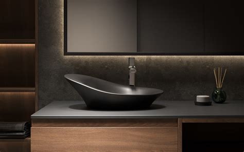 We have bathroom sinks to suit every budget. ᐈLuxury 【Aquatica Nanomorph-Blck Stone Bathroom Vessel ...