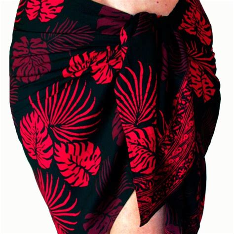 items similar to hawaiian beach sarong pareo jungle leaf sarong womens clothing short sarong