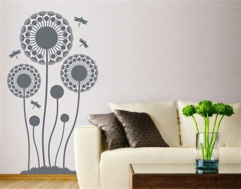 Dandelions With Dragonfly Wall Decal Dandelion Wall Decal Floral