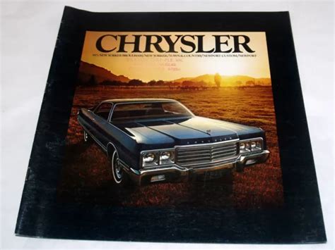 Vintage Car Automobile Brochure Buyers Guide Catalog Chrysler 1973 New