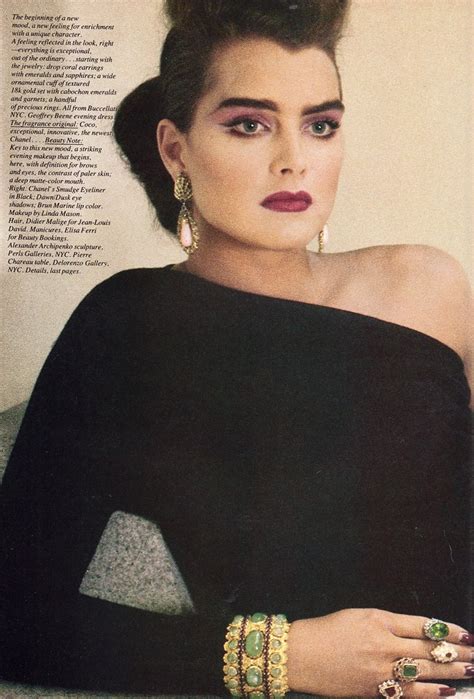 Vogue Editorial Shot By Sheila Metzner 1985 Brooke Shields