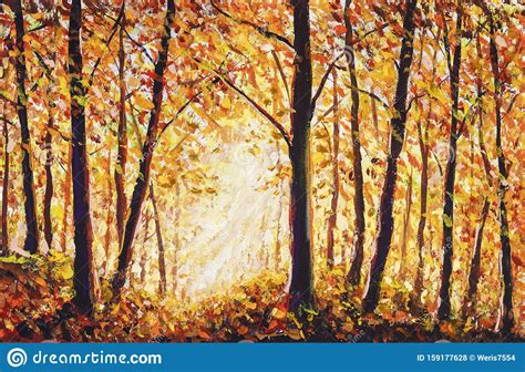 Autumn Forest Painting Collection Of Designer Oil Painting Modern Art