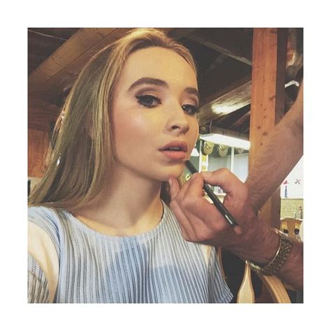 Sabrina Carpenter Snaps A Selfie In The Makeup Chair Liked On Polyvore