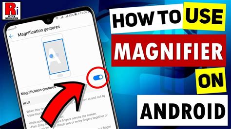 how to use magnifier on android device youtube