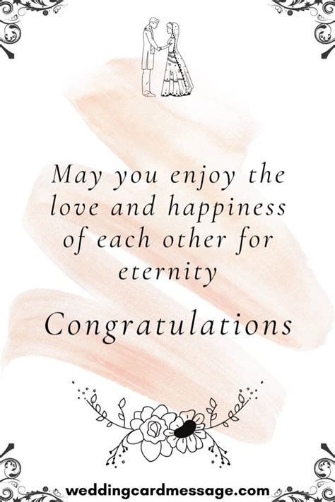 Wedding Wishes For The Bride And Groom Wedding Card Message Wedding Wishes Quotes
