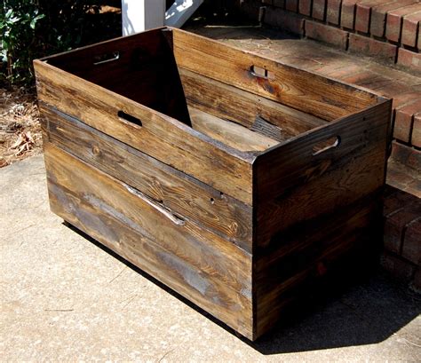 Oversized Wooden Crate From Reclaimed Wood By Looneybintradingco
