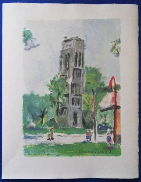 Maurice Utrillo The Saint Jacques Tower Original Signed Lithograph