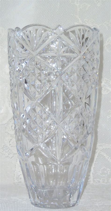Vintage Cut Lead Crystal Vase Vintage Crystal Vase Cut Lead