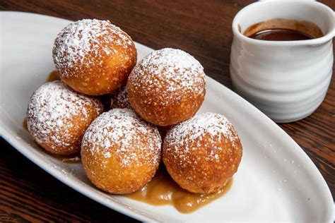 Apple Beignets Recipe With Apple Filling And Calvados Caramel Sauce From