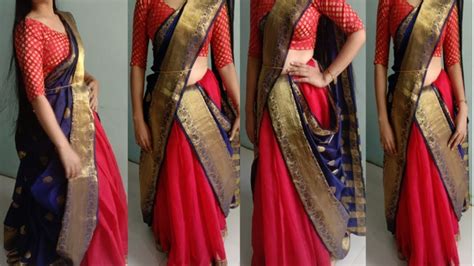 How To Drape A Saree In Lehanga Style Perfectlysilkcotton Easy And