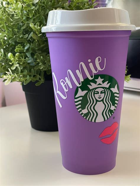 Purple Hot Starbucks Cup Lilac Starbucks Hot Reusable Cup Custom Tea Cup Etsy