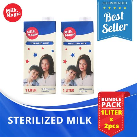 Milk Magic Sterilized Milk 1 Liter Set Of 2 Nutritious Health Drink Shopee Philippines