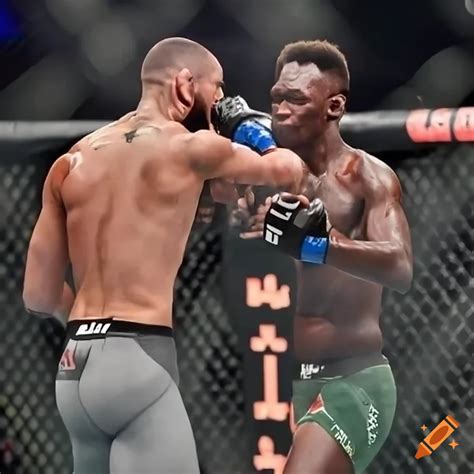 Mma Fight Between Israel Adesanya And Khamzat Chimaev On Craiyon