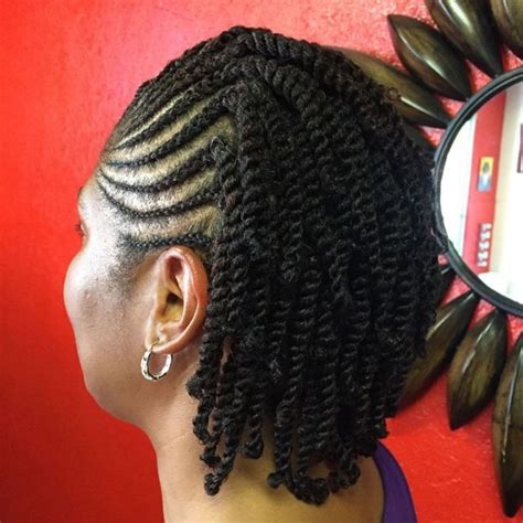 Cornrows Into Individual Twists Natural Hair Braids Protective