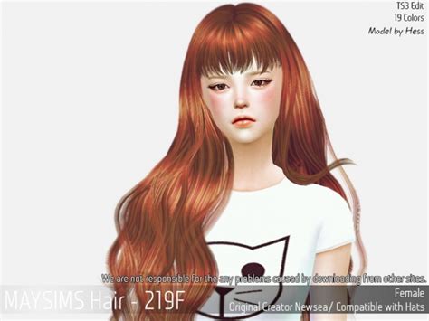Hair 219f Newsea At May Sims Sims 4 Updates