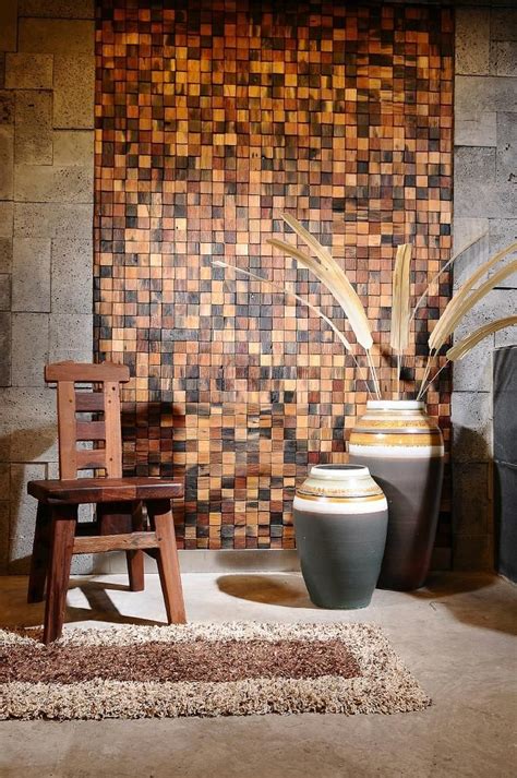 Wooden Mosaic Interior Wall Walls By Ariel Broitman Pinterest