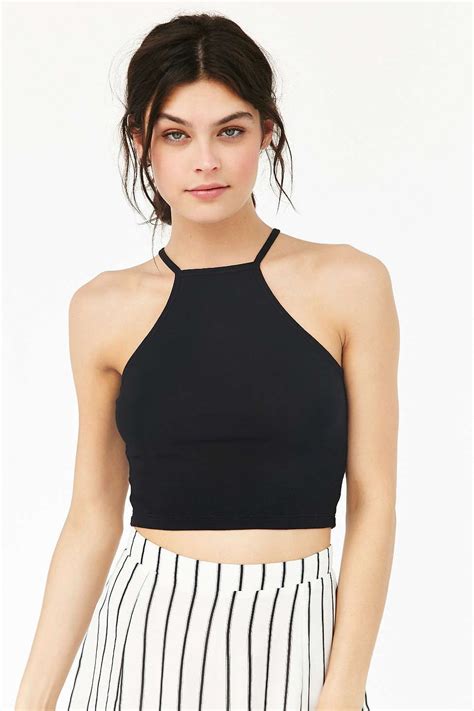 Truly Madly Deeply Cropped High Neck Tank Top High Neck Tank Top