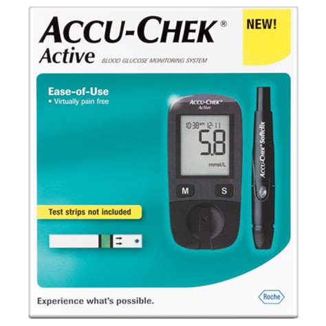 Accu Chek Active Blood Glucose Meter Monitor Diabetesteststripswh