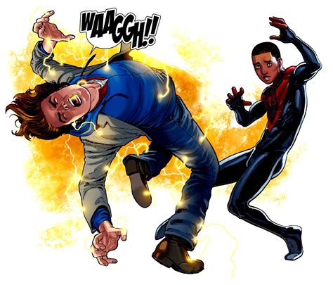 Miles Morales Vs Peter Parker By David Marquez Ultimate Spiderman