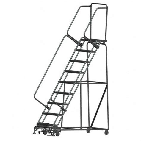 Ballymore 9 Step Rolling Ladder Expanded Metal Step Tread 123 In