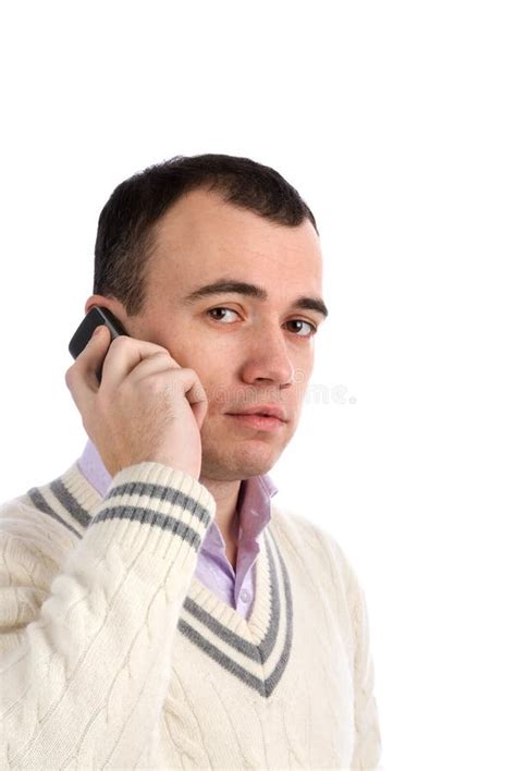Young Man With Mobile Phone Stock Photo Image Of Phone Businessman