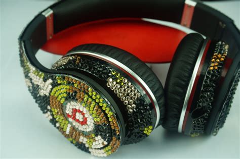 Custom Studio Beats By Dre Headphones Camo Swarovski Elements