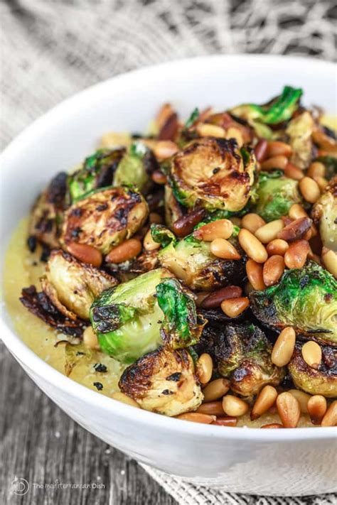 Any water clinging to the sprouts will cause the oil to splatter. Olive Oil Fried Brussels Sprouts Recipe W/ Quick Polenta | The Mediterranean Dish