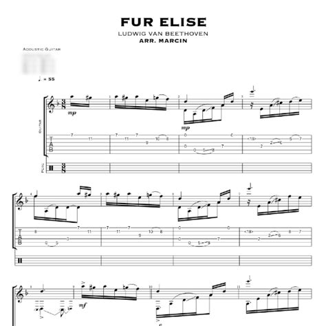 Beethovens Für Elise Tabs Marcin