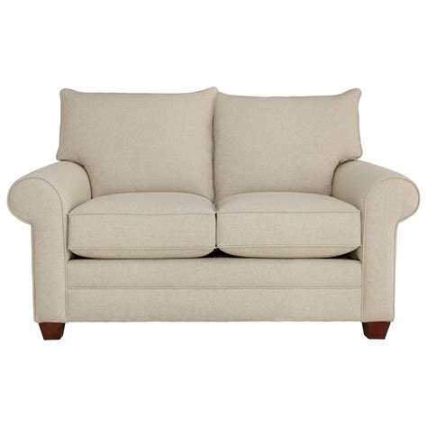 Bassett Alexander Casual Loveseat With Rolled Arms Williams And Kay