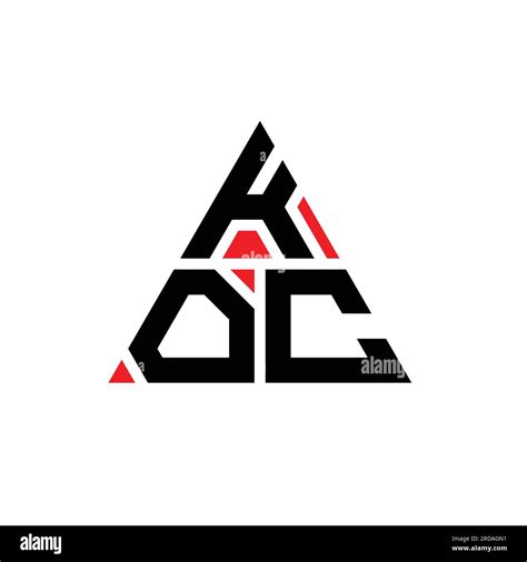 Koc Triangle Letter Logo Design With Triangle Shape Koc Triangle Logo