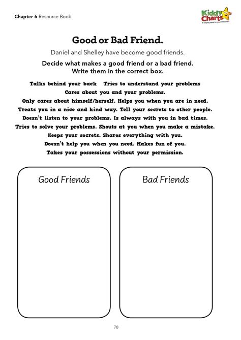 Good Friend Activity For Kids Printable