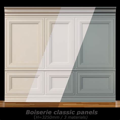 Wall Molding 13 Boiserie Classic Panels 3d Model Cgtrader