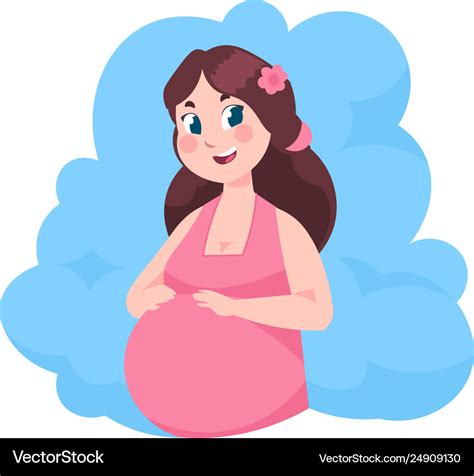 Pregnant Woman Cartoon Image