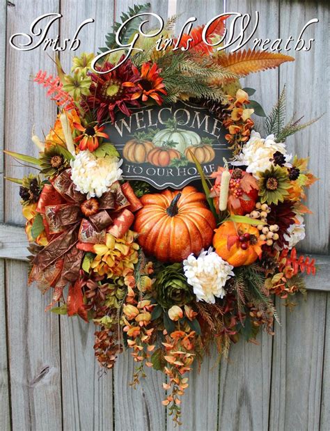 757 Best Fall Wreaths Images On Pinterest Fall Wreaths