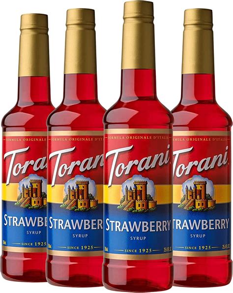 Torani Strawberry Flavour Syrup Pet Plastic Bottle 750 Milliliters
