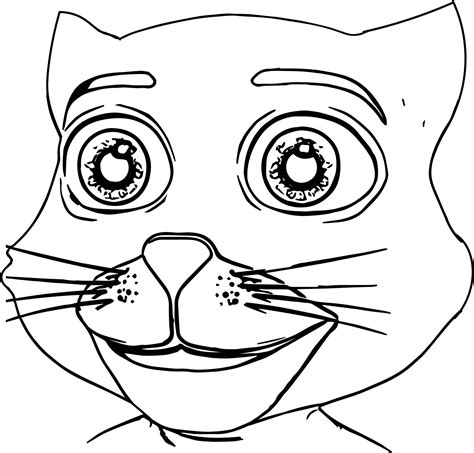Awesome Tom Cat Big Face Coloring Page Curious George Coloring Pages