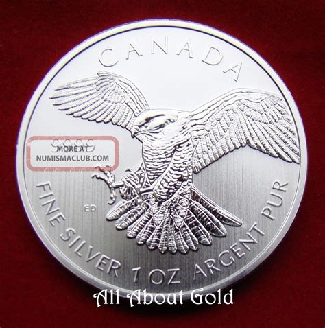 Silver Coin 1 Oz 2014 Canada Peregrine Falcon Birds Of Prey Series