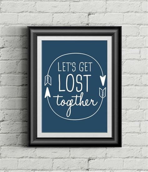 Navy Blue And White Lets Get Lost Print Lets By Printsbyjettyhome
