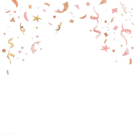 Confetti With White Background Vector Free Image By
