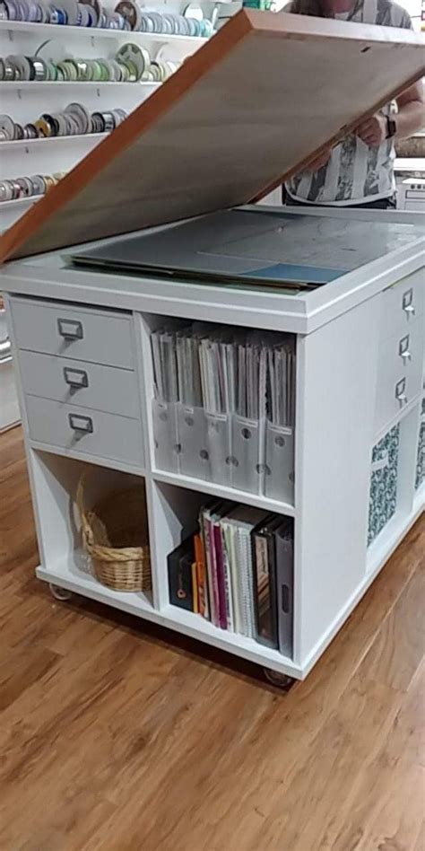 Craft room island for sale, both individual owners and tutorials for decor storage ideas heres how ikea show you along the middle of their showroom they would make maximum use as fri oct free store get. Ikea island hack craft island hidden storage | Ikea craft ...