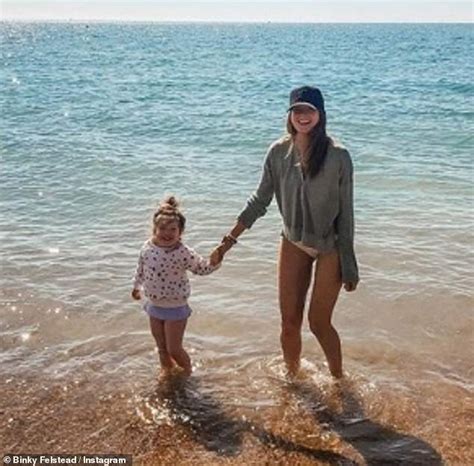 Binky Felstead Enjoys A Trip To The Beach With Daughter India After