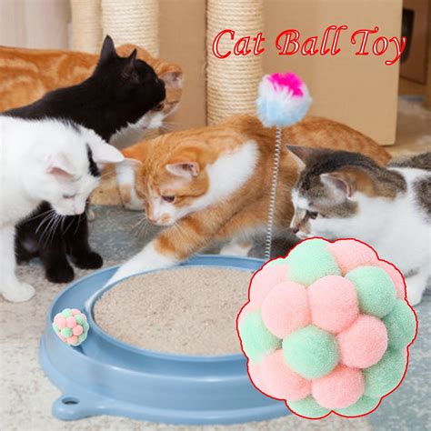 Aerg Funny Cat Toy Stretch Ball Juguetes Cats Creative Colorful Interactive Pussy Toy