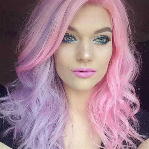 Cotton Candy Hair Pastel Mermaid Hair Two Tone Pink Purple Unicorn Hair