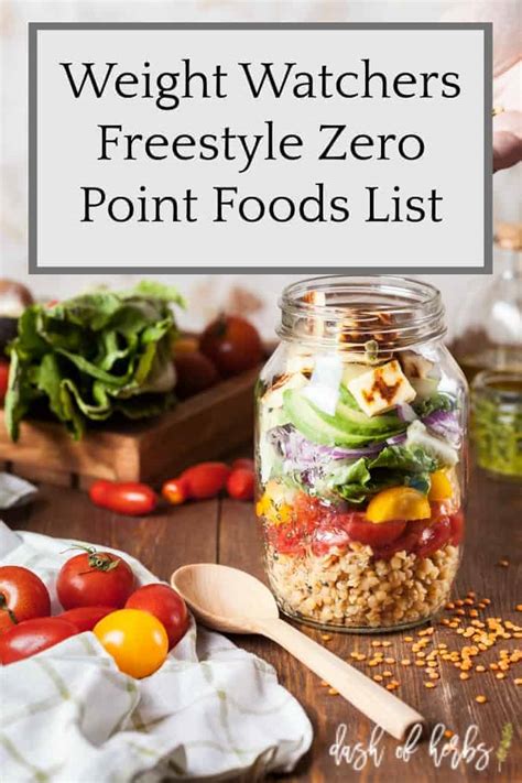 Weight Watchers Freestyle Zero Point Foods List Dash Of Herbs