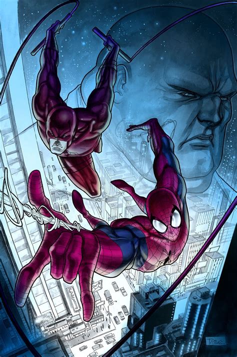 Daredevil And Spiderman Vs Kingpin Marvel Daredevil Daredevil